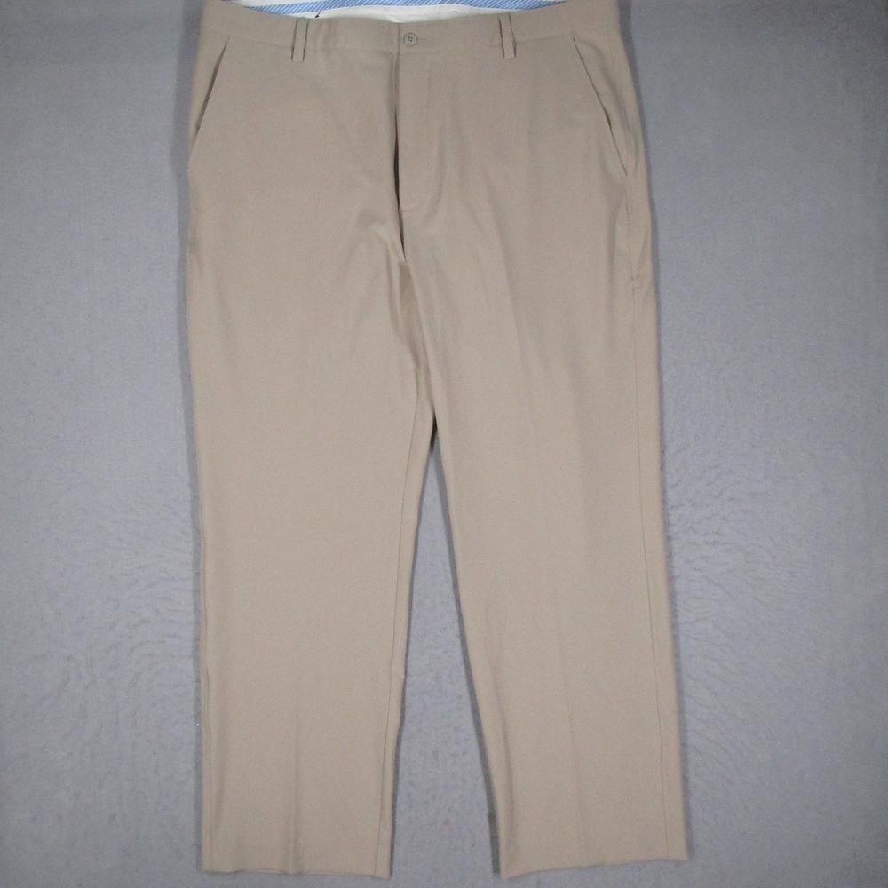 FootJoy Mens Performance Golf Pants Khaki Tan Flat Front Stretch 40x31**